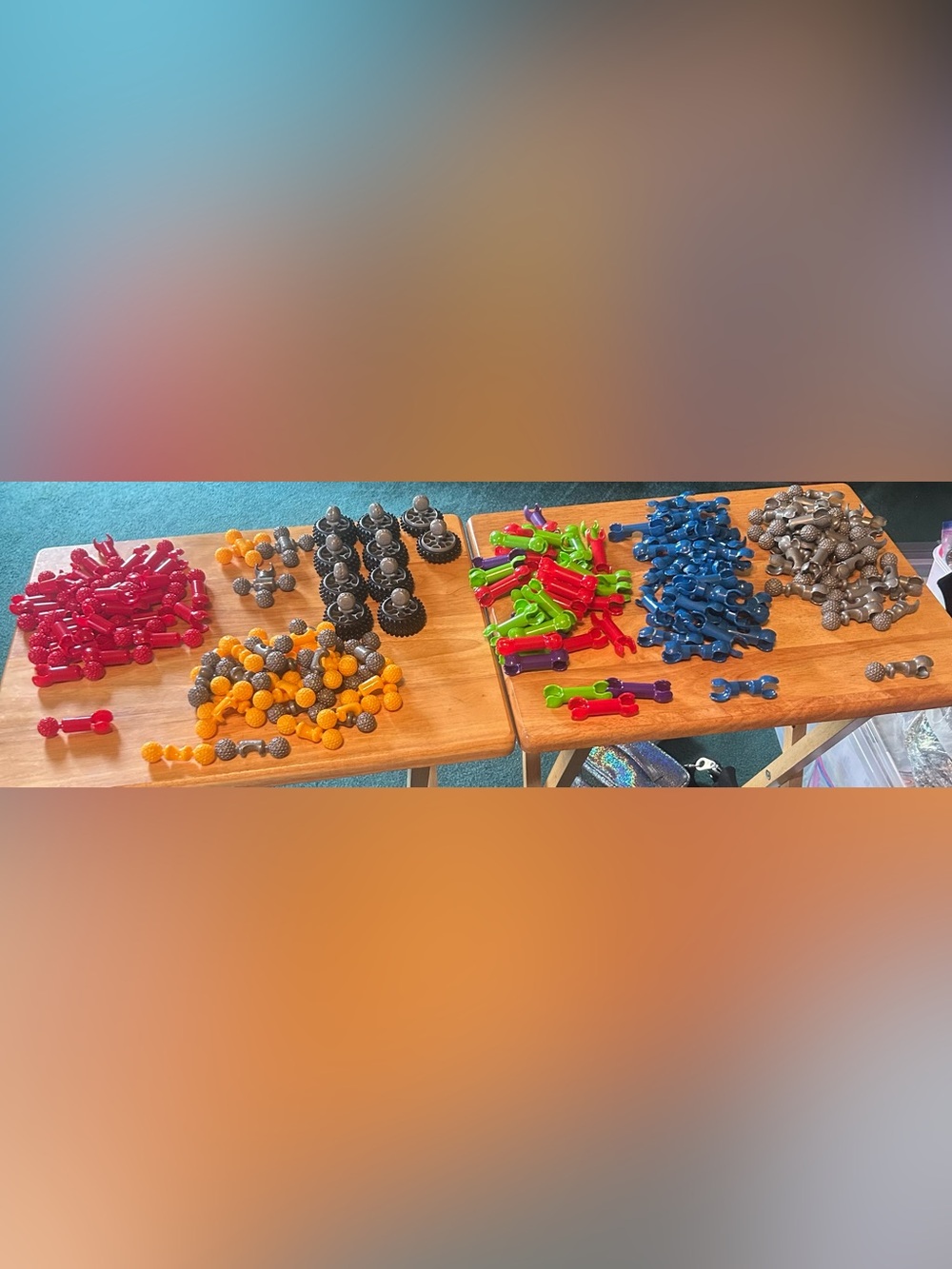 Zoob Interlocking Building Pieces - Red, Orange, Black, Green, Blue, Gray